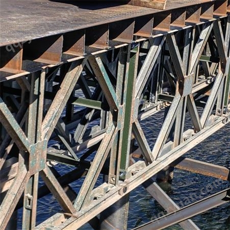 桥梁建筑施工 下承式钢便桥、上承式贝雷桥321型贝雷梁