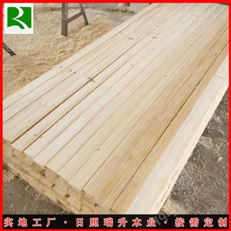 建筑方木加工厂家 瑞升木业 2-4米工程木方 四面见线
