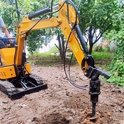 挖掘机改装螺旋钻 光伏打桩机挖坑设备 钻土机直径深度可定制