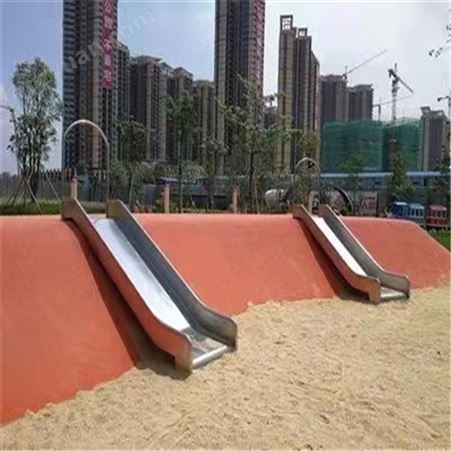 儿童游乐设备 户外大型不锈钢组合滑梯 无动力游乐设施加工定制