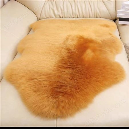整张羊皮垫沙发垫卧室床边欧式羊毛地毯皮毛一体羊毛垫子