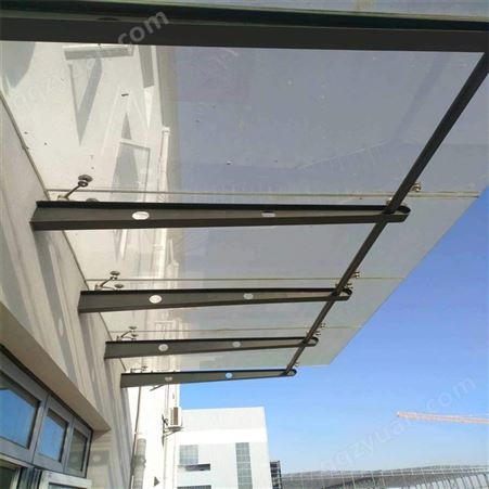 防晒隔热建筑室外玻璃雨棚防火钢化玻璃本地直发