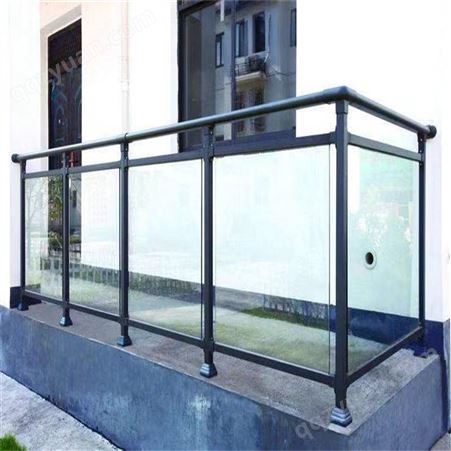 不锈钢立柱玻璃栏杆 商业区小区阳台用 稳固安全防护