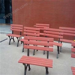 公园休闲桌椅 塑木园林椅 户外防腐木等候凳子 经久耐用
