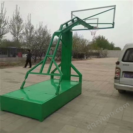 胜舒体育生产户外移动式篮球架子 公园广场仿液压式平箱篮球架