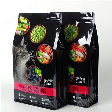 宠物食品袋 彩印八边封袋子 塑料自立袋 猫粮狗粮袋