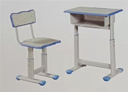 U型塑料可升降课桌椅 学校教学专用桌椅 加厚桌板舒适耐用