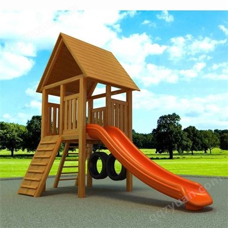 幼教木质家具幼儿园木质滑梯 户外游乐设施 组合塑料滑梯