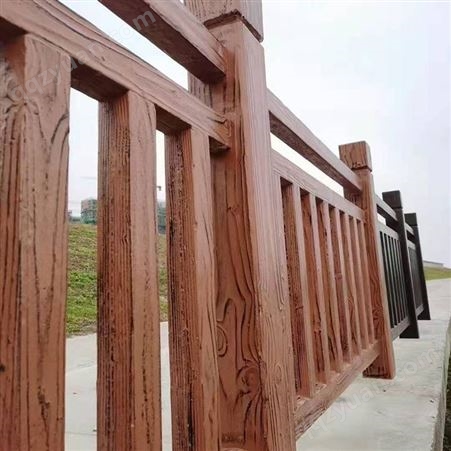 仿木围栏 复古木栏杆 公园庭院防护用 施工方便 鹏程