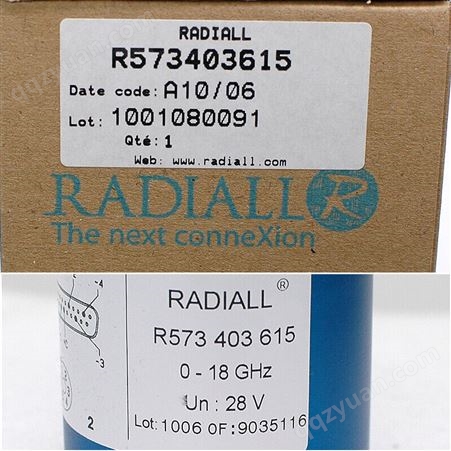 美国Radiall同轴开关R573403615 单刀多掷射频开关 