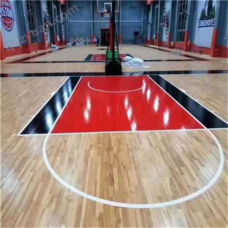 篮球场运动木地板 全国安装羽毛球场实木地板 运动场馆地板
