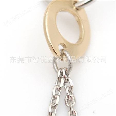 DIY长短钻链条耳环设计黄铜镀金小众个性流行不对称时尚耳吊饰品