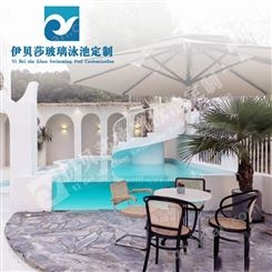 新疆石河子民宿玻璃游泳池-酒店玻璃游泳池-无边际玻璃游泳池-伊贝莎