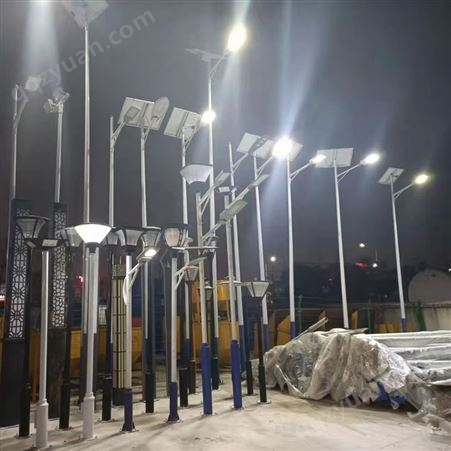 桂林灵川6米7米8米球场灯杆太阳能道路灯整体镀锌